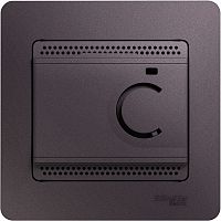 Терморегулятор механический с датчиком с рамкой Systeme Electric Glossa 0С+50С сиреневый туман картинка